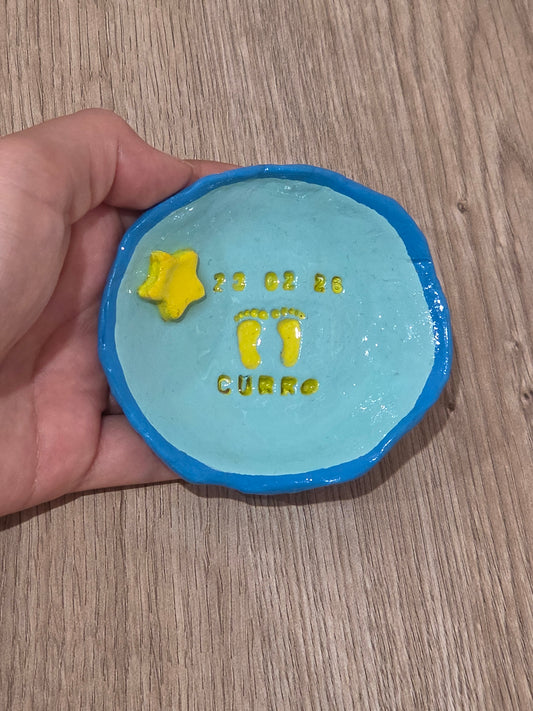 Platito personalizado bebé recuerdo recién nacido