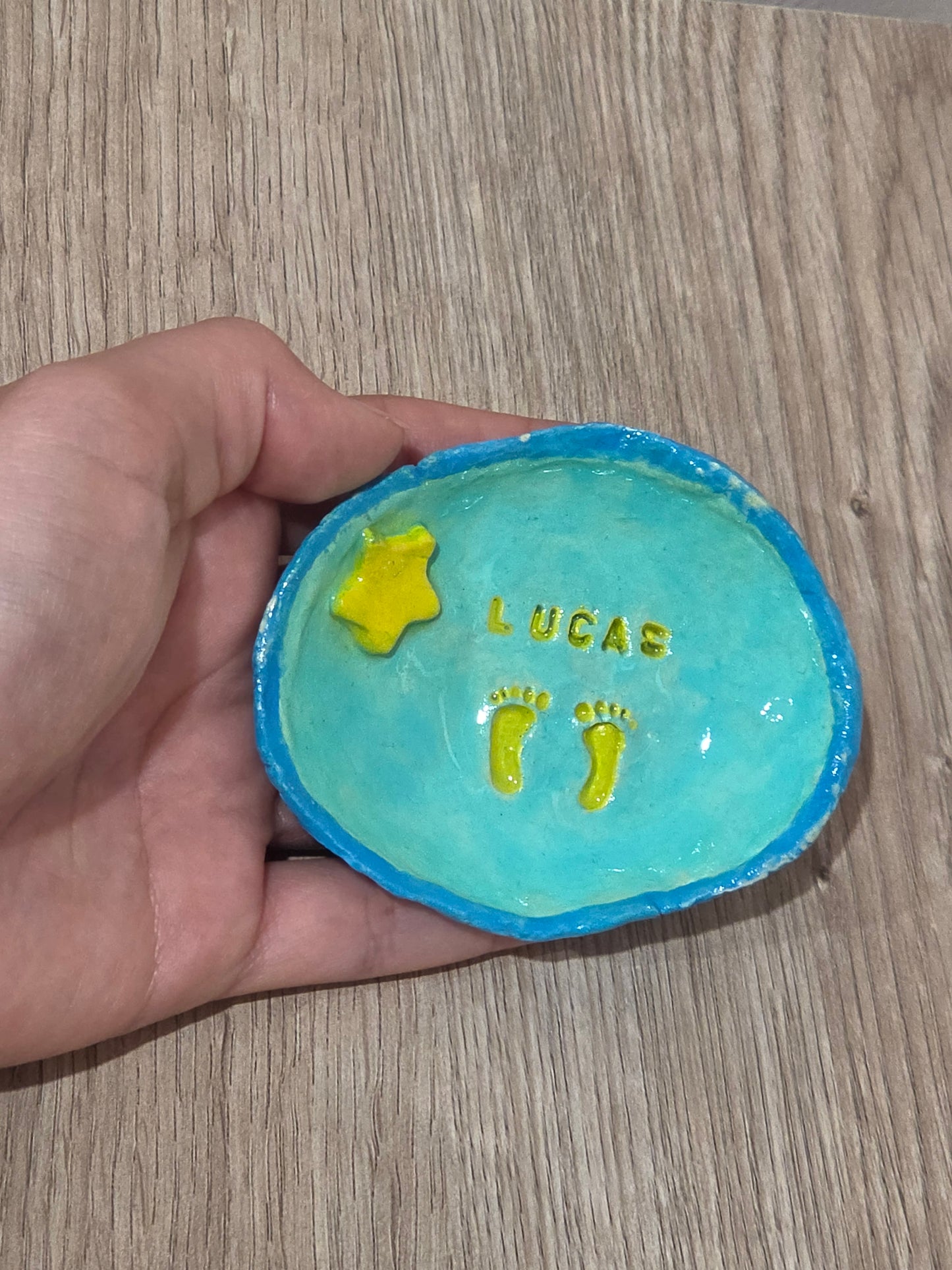 Platito personalizado bebé recuerdo recién nacido