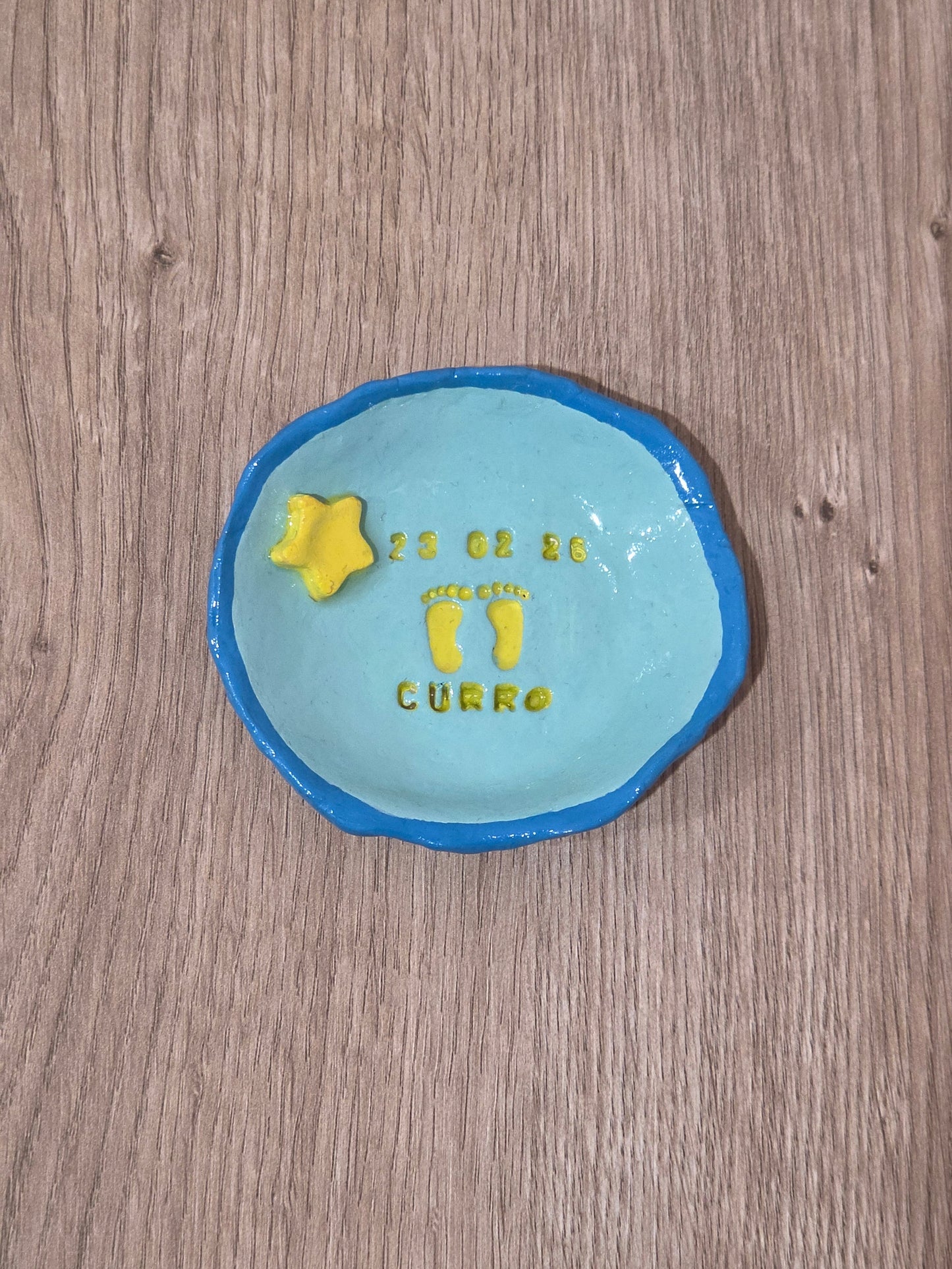 Platito personalizado bebé recuerdo recién nacido