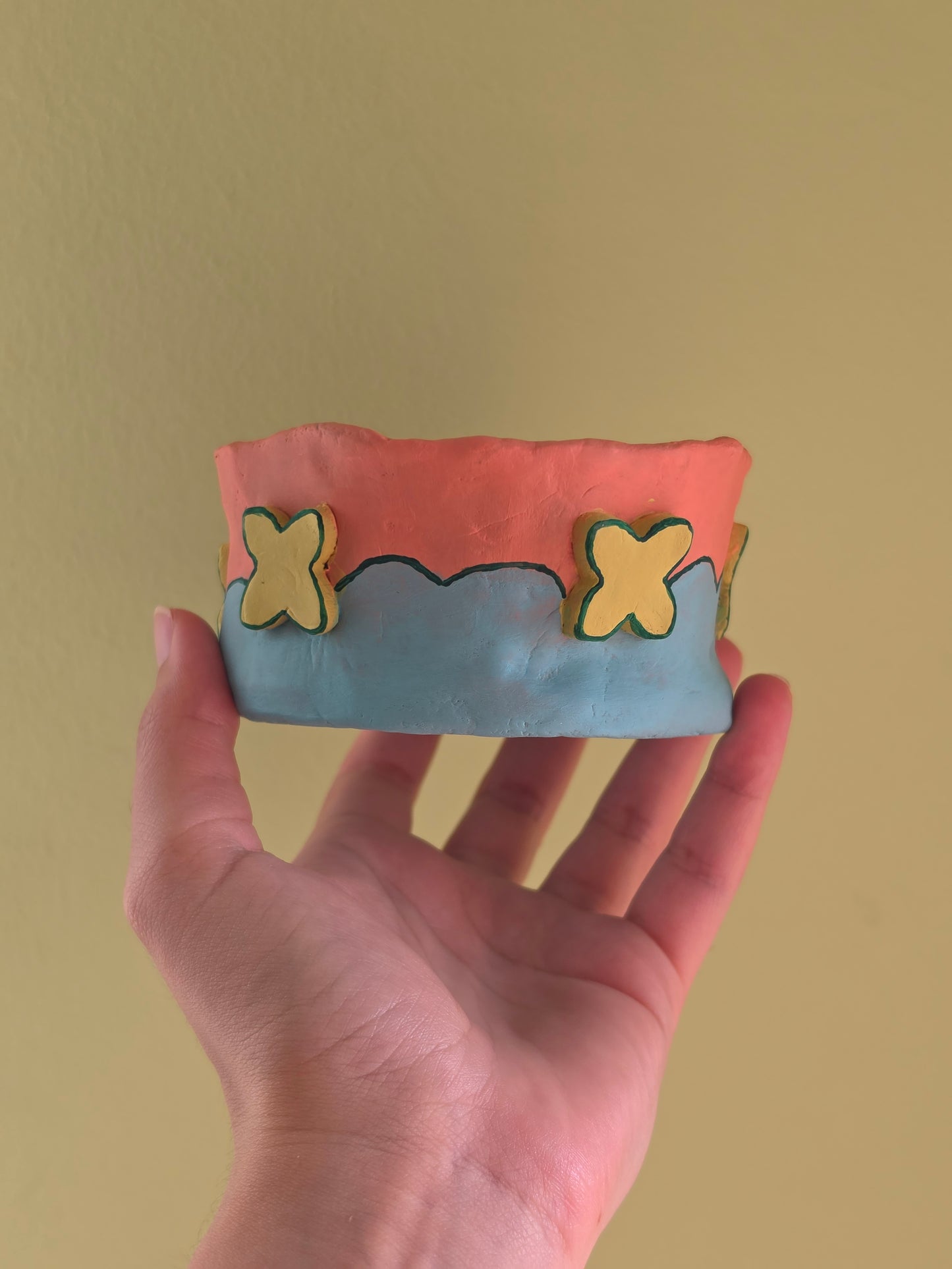 Mini Macetero de Arcilla Hecho a Mano | Maceta Decorativa Pastel